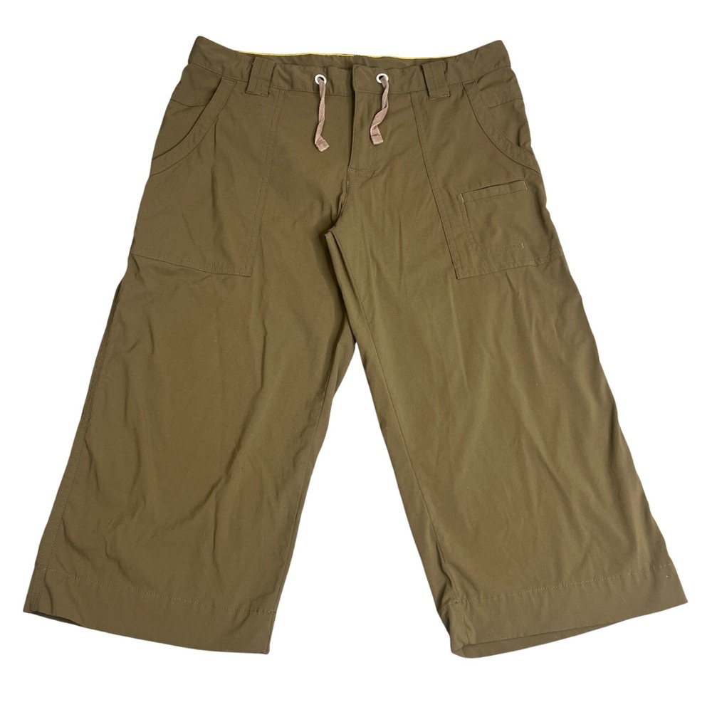 Lucy Womens Capri Pants Brown Nylon Spandex Hiking Cargo Size S